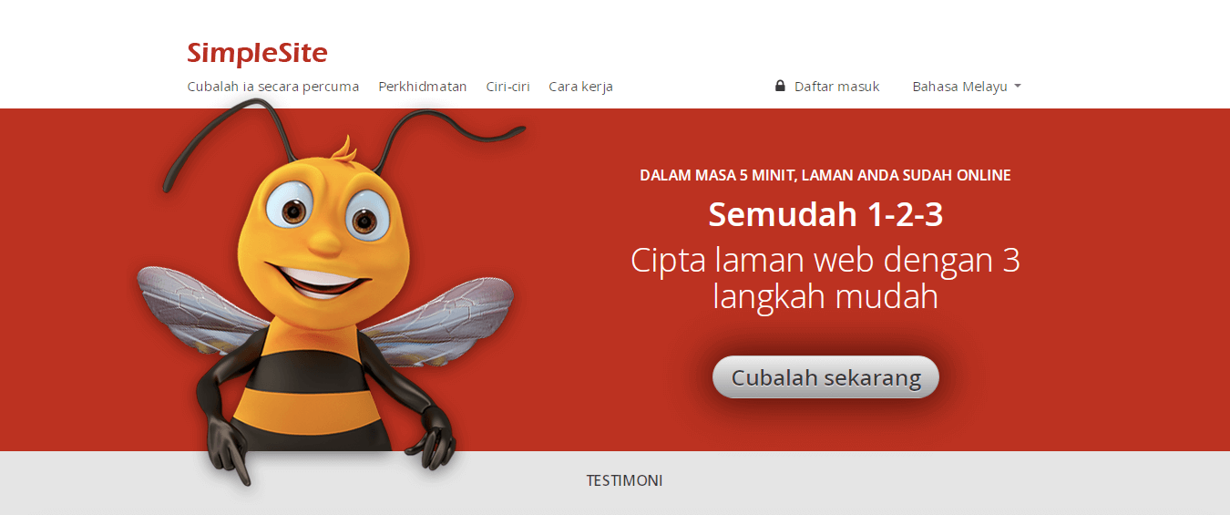 SimpleSite landing page SimpleSite landing page